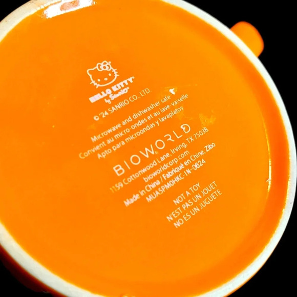 Halloween Pumpkin Hello Kitty Orange and Black Coffee Tea Mug - Picture 5 of 5